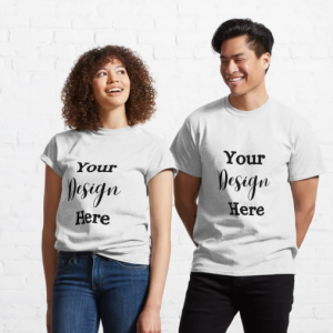 Polyester or cotton t-shirt with customisable print